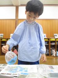 敬老のはがき作り